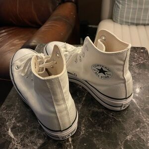 Converse White Canvas High-Tops